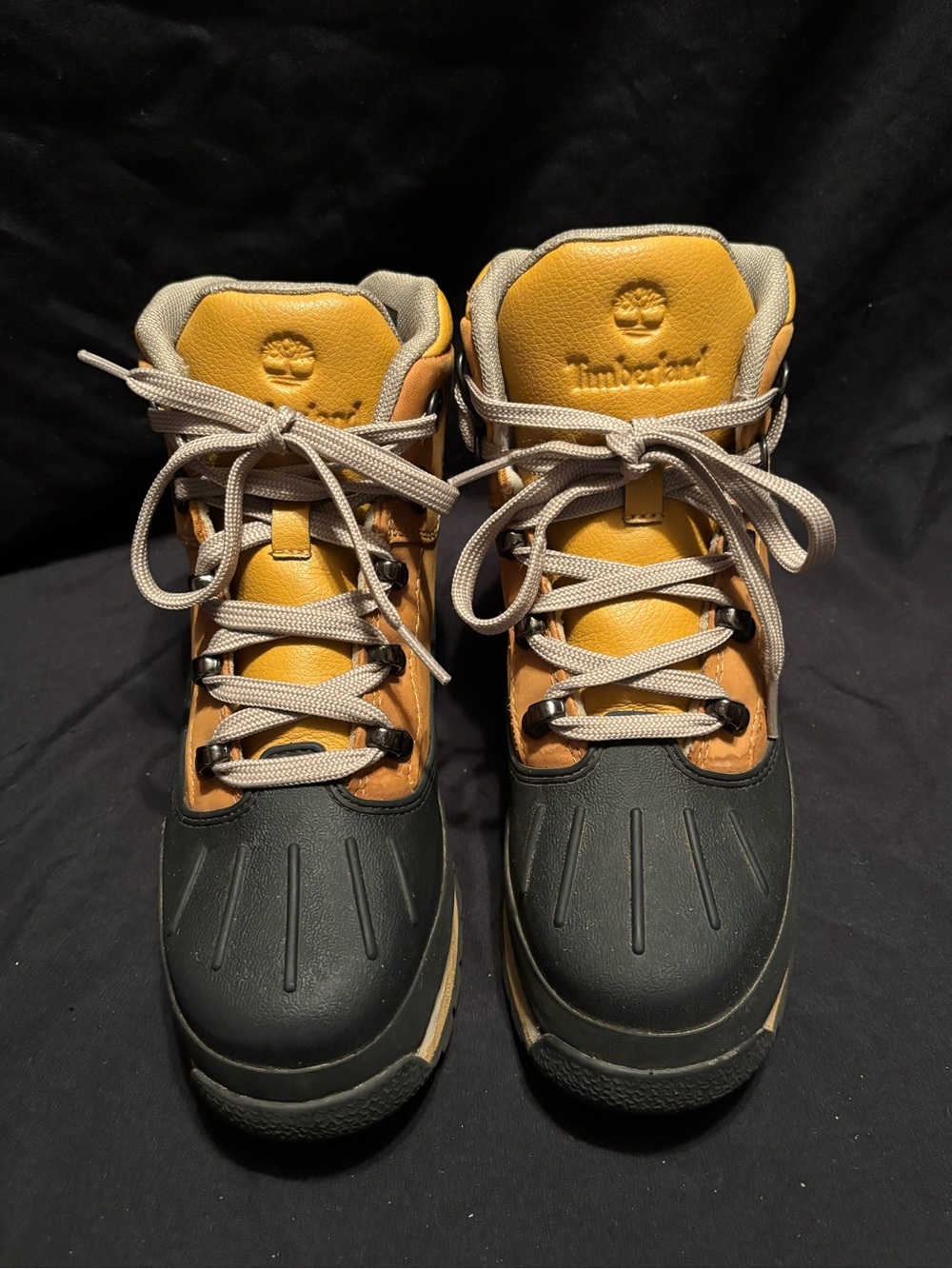 Timberland Kids Tan and Black Lace-Up Winter Boots